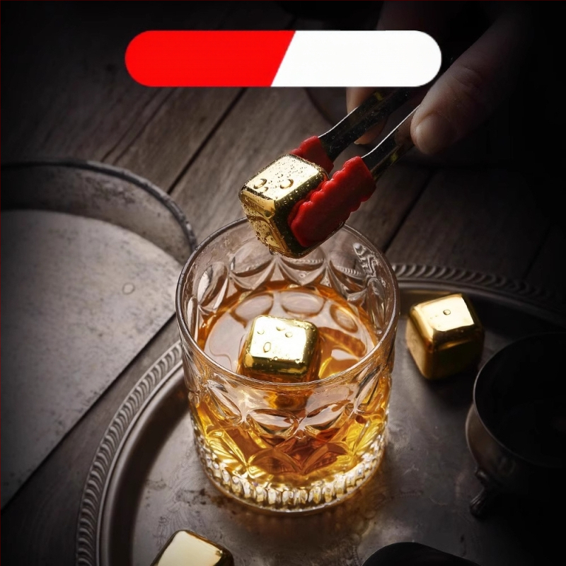 304 roostevabast terasest jää, kiirkülmutatud raudjää, tera suvine jahutav jää, koks, viski, taaskasutatavad jäähokipallid