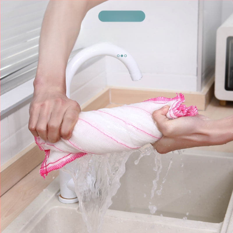 Puuvillane nõudepesulapp, 5 kihti, 26 x 26 cm, imav, settevaba nõudepesulapp, köögis kasutatav nõudepesurätik, hapu valamislapp