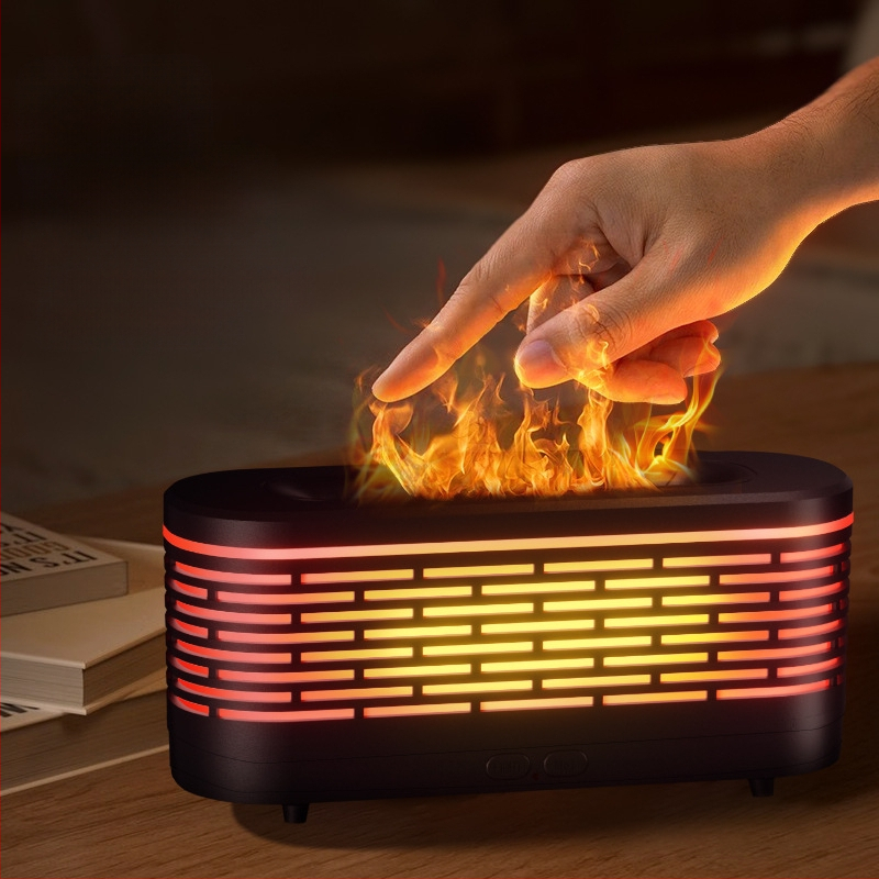 Kūrybinis miegamojo biuro darbalaukio liepsnos drėkintuvas buitiniam mažam naktiniam šviestuvui tarpvalstybinis eterinio aliejaus aromaterapijos aparatas