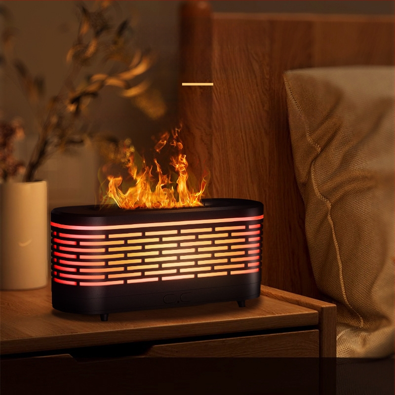 Kūrybinis miegamojo biuro darbalaukio liepsnos drėkintuvas buitiniam mažam naktiniam šviestuvui tarpvalstybinis eterinio aliejaus aromaterapijos aparatas