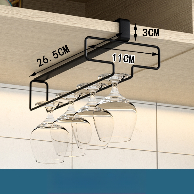 Virtuvės ir svetainės vyno puodelių laikiklis be perforatoriaus, apverstas stovas, buitinė taurės spintelė, pakabinama laikymo ir nusausinimo pakaba