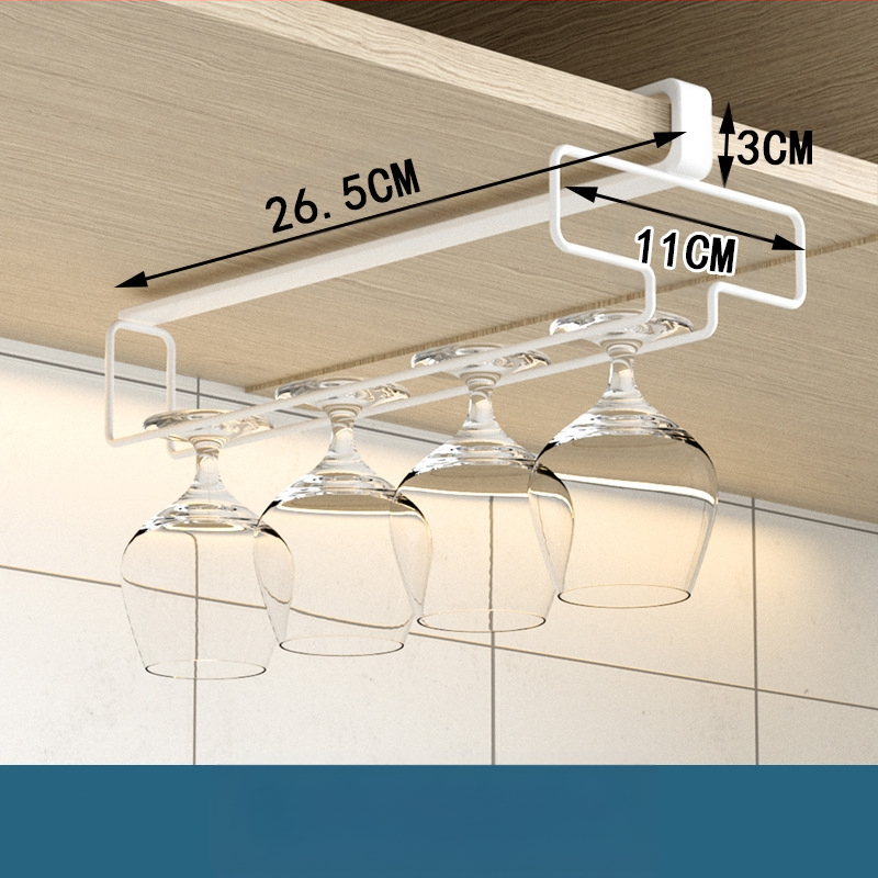 Virtuvės ir svetainės vyno puodelių laikiklis be perforatoriaus, apverstas stovas, buitinė taurės spintelė, pakabinama laikymo ir nusausinimo pakaba