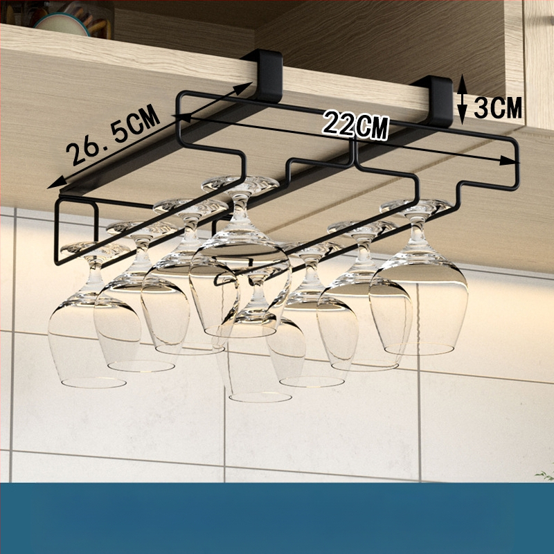 Virtuvės ir svetainės vyno puodelių laikiklis be perforatoriaus, apverstas stovas, buitinė taurės spintelė, pakabinama laikymo ir nusausinimo pakaba