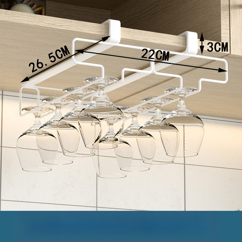 Virtuvės ir svetainės vyno puodelių laikiklis be perforatoriaus, apverstas stovas, buitinė taurės spintelė, pakabinama laikymo ir nusausinimo pakaba