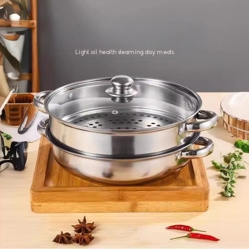 Gamyklinis tiesioginis indukcinis viryklės garintuvas buitiniam nerūdijančio plieno sriubos puodui, skirtam dujinės sriubos karštam puodui, dvigubo sluoksnio dovanų garintuvas