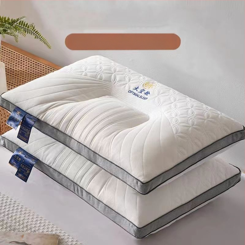 Nauja megzta medvilninė kaklo apsaugos masažinė pagalvė nesugriūva namų miego pagalvė viešbučio bendrabučio viengulė dviguba pagalvės šerdis didmeninė prekyba