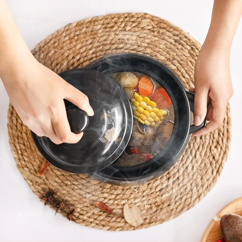 Sautējums veselības saglabāšanai zupas katls sautējuma katls keramikas katls gāzes zemes sautējuma zupas katls atklātas uguns augstas temperatūras izturīgs mājsaimniecības sautējuma zupas katls