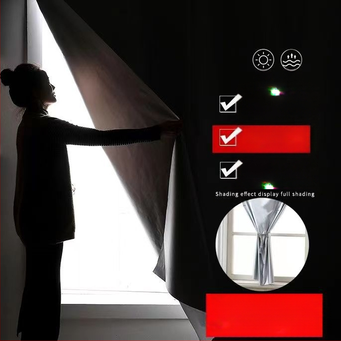 Visiškai užtemdančios užuolaidos, audinys, apdailintas nuo saulės, miegamasis, balkonas, nuomojamas kambarys, be perforacijų, nepermatomas klirensas