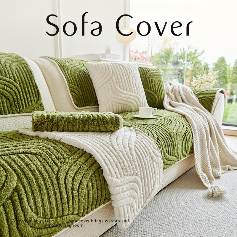 2024 m. nauja rudens ir žiemos sutankinta pliušinė sofos pagalvėlė, neslystanti, nešvari, apsauganti nuo įbrėžimų, „Advanced Sense“ sofos pagalvėlė