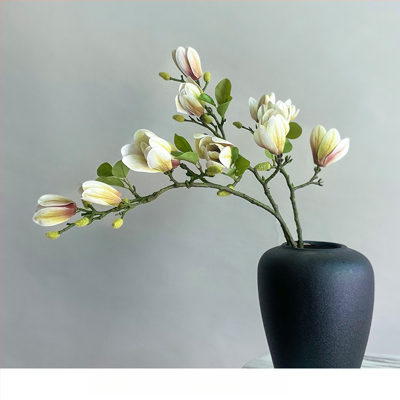 Svetainės kiniškų gėlių papuošalai gėlininkystės netikros gėlės dirbtinių gėlių pojūtis stalo dekoravimas namų šviesa prabangi magnolija