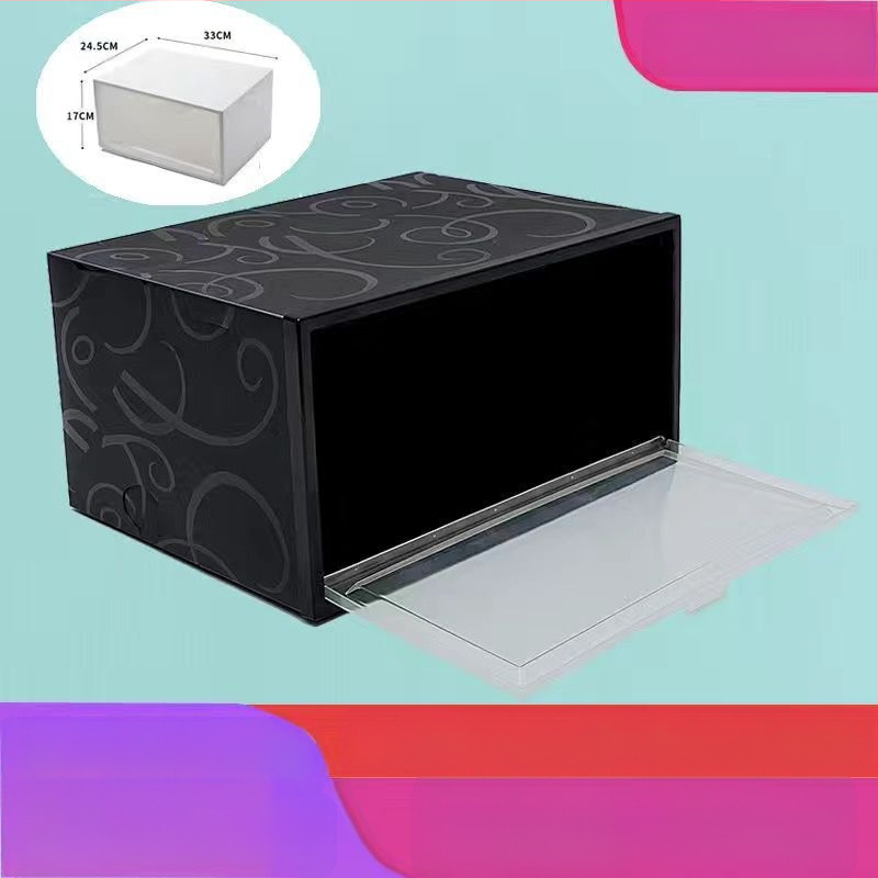 Sustorinta batų dėžės laikymo dėžė, skaidri batų lentyna, batų spintelė, namų apyvokos reikmenų parduotuvė, daugiasluoksnė sulankstoma batų dėžė