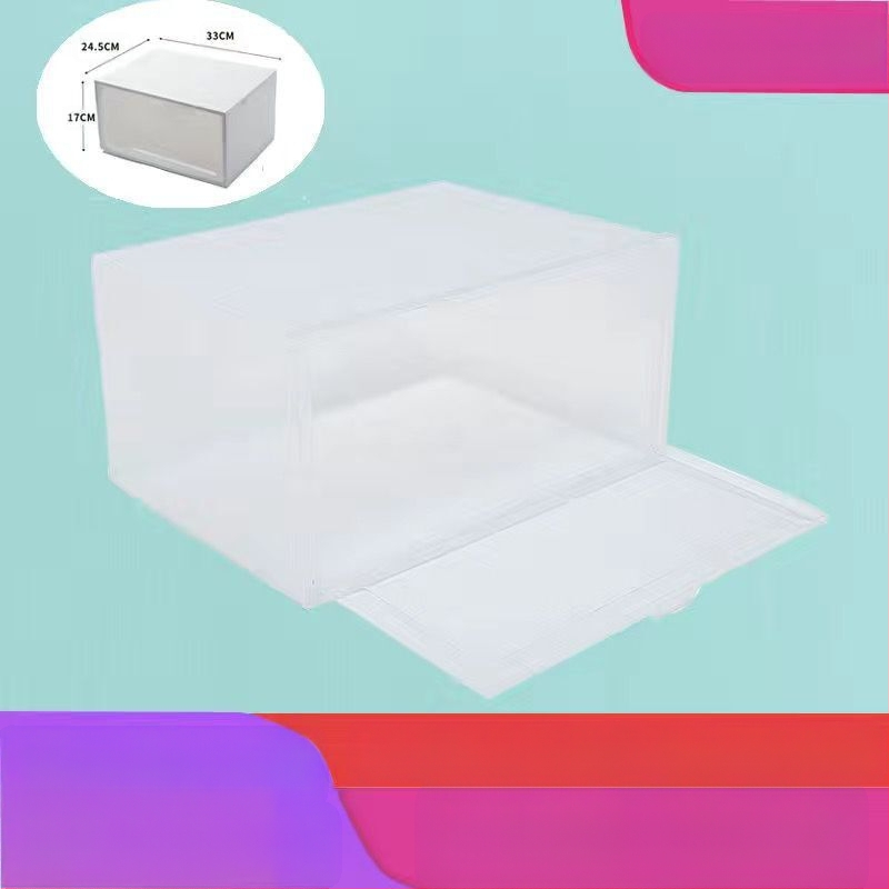 Sustorinta batų dėžės laikymo dėžė, skaidri batų lentyna, batų spintelė, namų apyvokos reikmenų parduotuvė, daugiasluoksnė sulankstoma batų dėžė