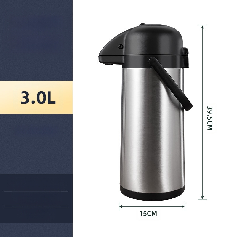 Õhurõhu tüüpi termosed majapidamistermosed suure mahutavusega roostevabast terasest presstüüpi pudeliga autotermosed
