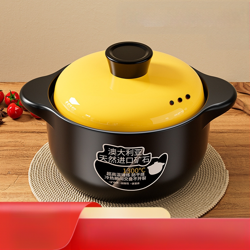 Troškintuvas, buitinis dujinis, aukštai temperatūrai atsparus, keraminis sriubos puodas, sausai degantis, neskilinėjantis dujinės viryklės specialus sriubos puodas