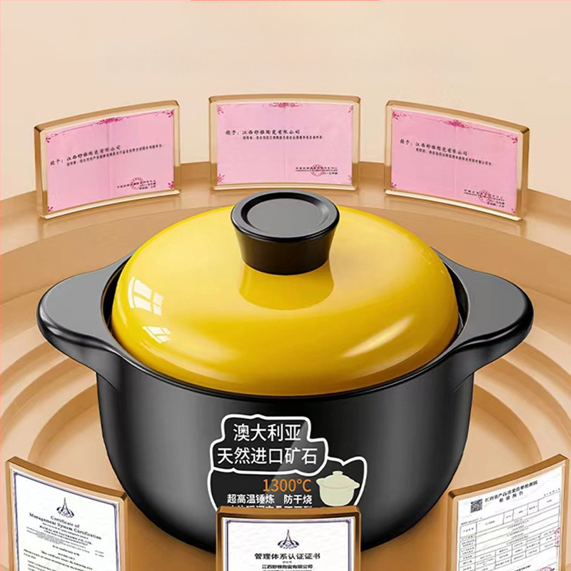 Troškintuvas, buitinis dujinis, aukštai temperatūrai atsparus, keraminis sriubos puodas, sausai degantis, neskilinėjantis dujinės viryklės specialus sriubos puodas