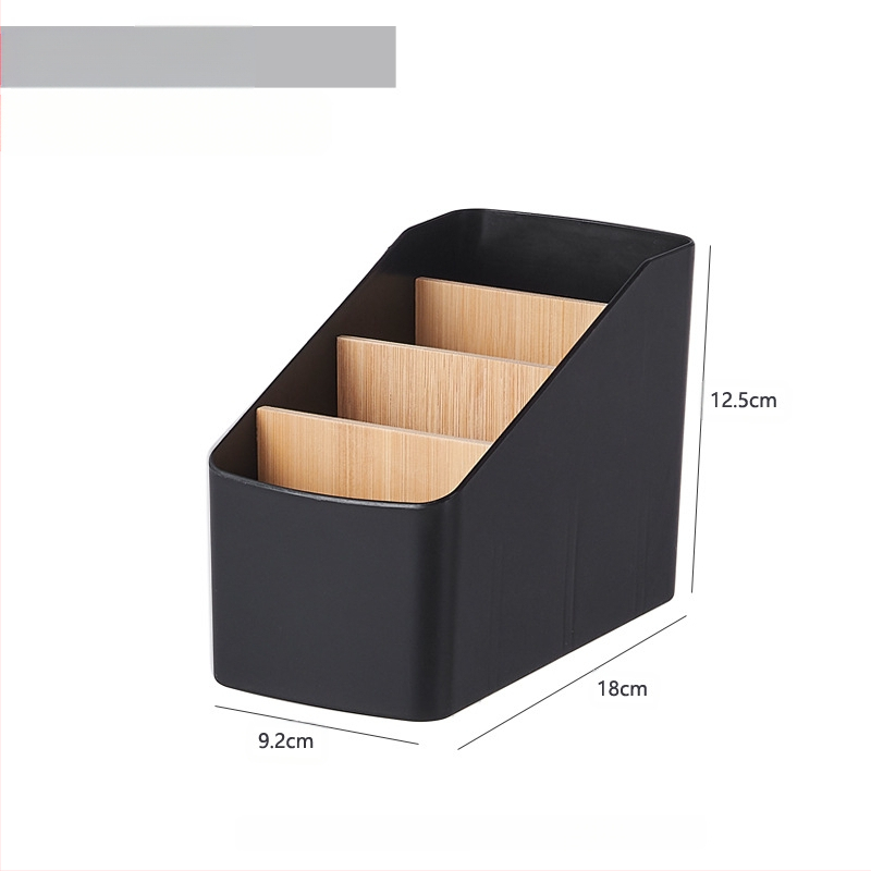 Stalinio trapecijos formos laikymo dėžutė biuro reikmenims Įvairūs tvarko bambuko nuotolinio valdymo laikymo dėžę kosmetikos laikymo lentynėlė