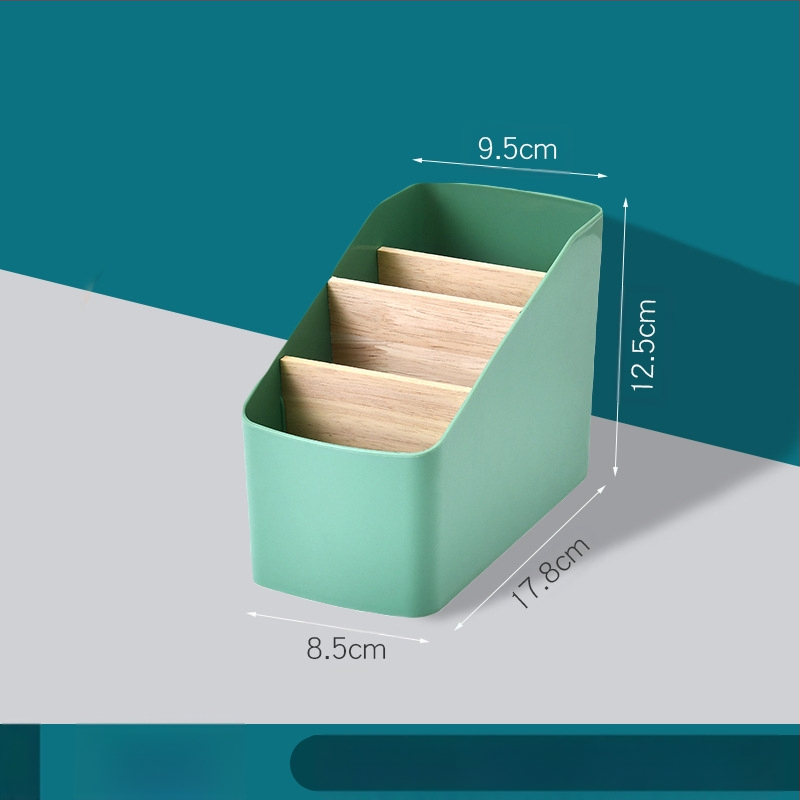 Stalinio trapecijos formos laikymo dėžutė biuro reikmenims Įvairūs tvarko bambuko nuotolinio valdymo laikymo dėžę kosmetikos laikymo lentynėlė