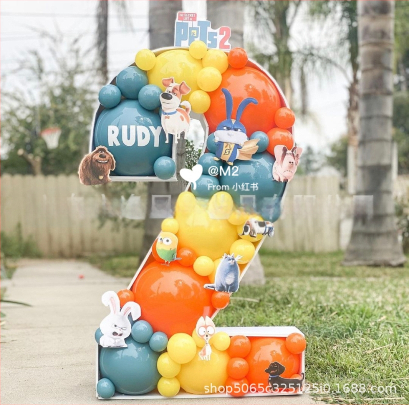 Трансгранична нова 73-сантиметрова мозаечна дигитална кутия за пълнене на балони, стойка за дигитална колона с балони KT табло