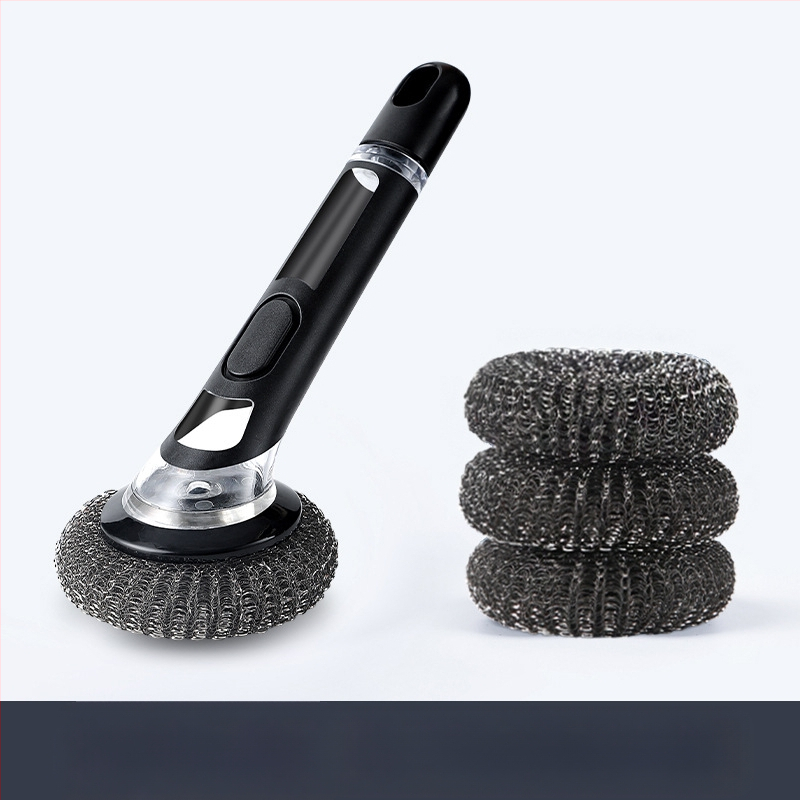 Perie cu mâner lung pentru oală, perie automată de spălat vase cu lichid, perie de bucătărie pentru uz casnic, perie de oală cu burete, perie de curățare cu bilă pentru animale de companie, ustensile