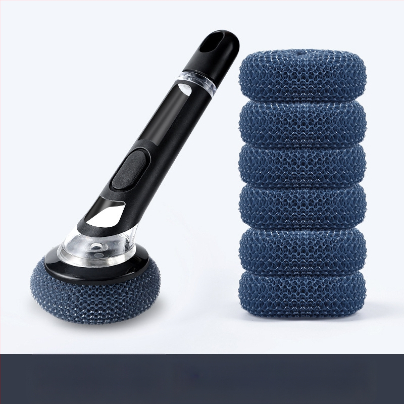 Perie cu mâner lung pentru oală, perie automată de spălat vase cu lichid, perie de bucătărie pentru uz casnic, perie de oală cu burete, perie de curățare cu bilă pentru animale de companie, ustensile