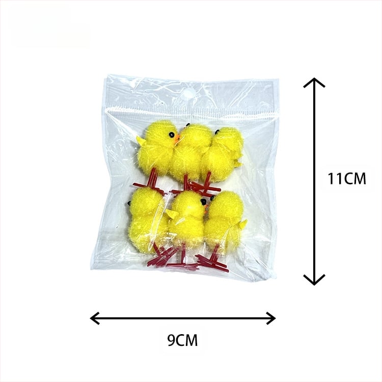 Великденски пиленца, 72 броя, височина около 3,0 см, жълти памучни топчета, пиле, великденско кадифено пиле, великденска украса