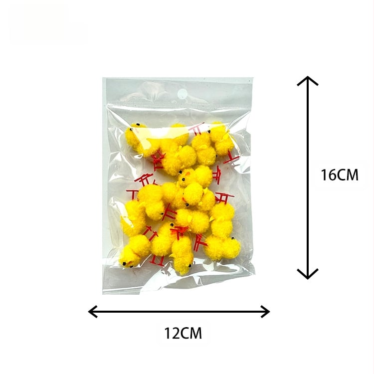 Великденски пиленца, 72 броя, височина около 3,0 см, жълти памучни топчета, пиле, великденско кадифено пиле, великденска украса