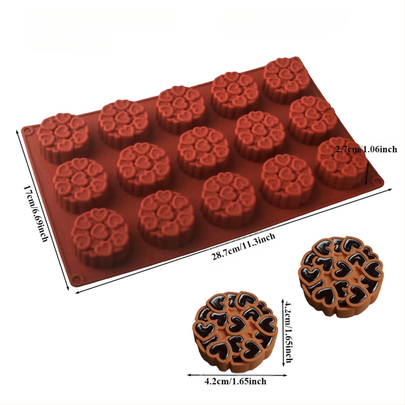 Uus 6-tolline pöörleva õmblusega armastuse silikoonist vahuvorm valentinipäeva Tanabata tordi pulmakaunistamise meetod magus vorm