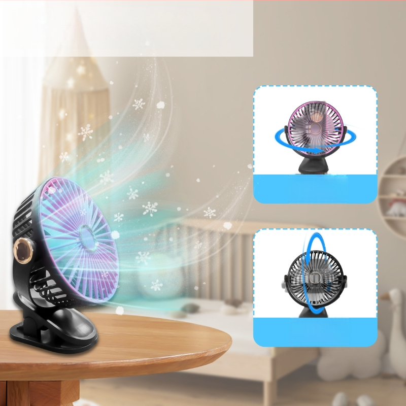 tarpvalstybinis aštuonkojo rankinis ventiliatorius, įkraunamas su USB, lauko bendrabučio stalinis, patogus daugiafunkcis sulankstomas aštuonkojo ventiliatorius