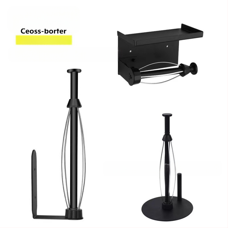 Vertikalus nerūdijančio plieno slopinantis servetėlių laikiklis virtuvei, vonios kambario spintelei, ritininio popieriaus laikiklis, nepraduriantis mobiliojo telefono stovas, dvigubos paskirties servetėlių laikiklis