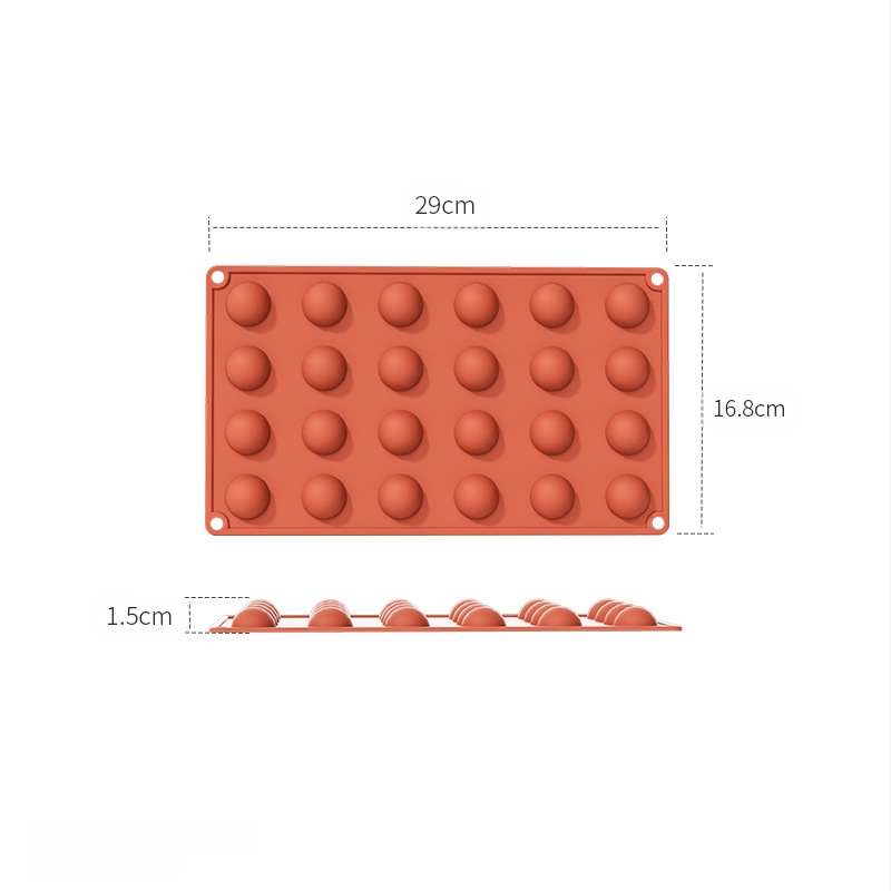 Piiriülene tootja hulgimüügi 6-ühendatud poolringikujuline šokolaadivorm silikoonist koogivormi puding isetegemise küpsetamiseks käsitsi valmistatud seebivorm