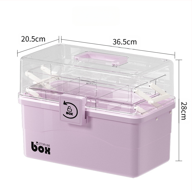 Οικιακό κουτί φαρμάκων μεγάλης χωρητικότητας, πολυστρωματικό ιατρικό κουτί πρώτων βοηθειών, φορητό ιατρικό κουτί αποθήκευσης ιατρικών φαρμάκων για κοιτώνα