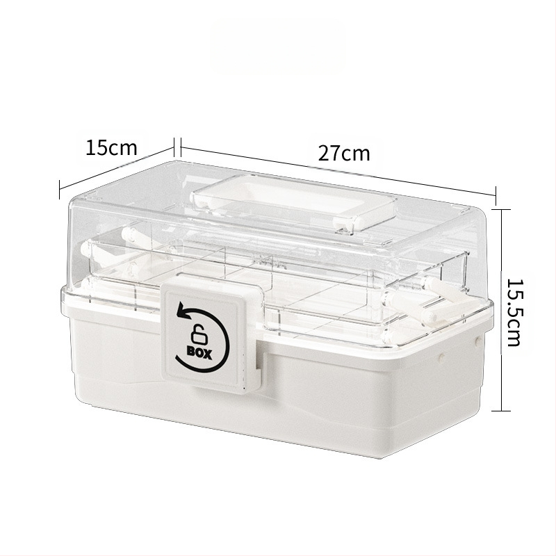 Οικιακό κουτί φαρμάκων μεγάλης χωρητικότητας, πολυστρωματικό ιατρικό κουτί πρώτων βοηθειών, φορητό ιατρικό κουτί αποθήκευσης ιατρικών φαρμάκων για κοιτώνα