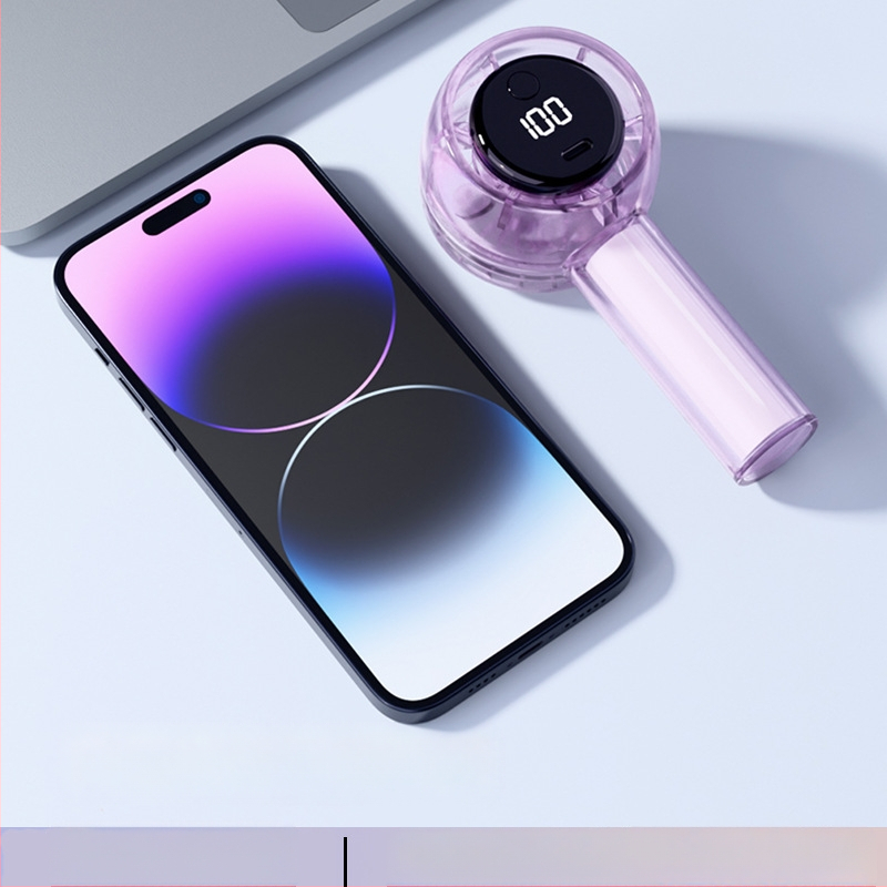 Нов 100-скоростен цифров дисплей, високоскоростен ръчен вентилатор за външен преносим универсален USB вентилатор, мини зареждане, малък въздушен пистолет