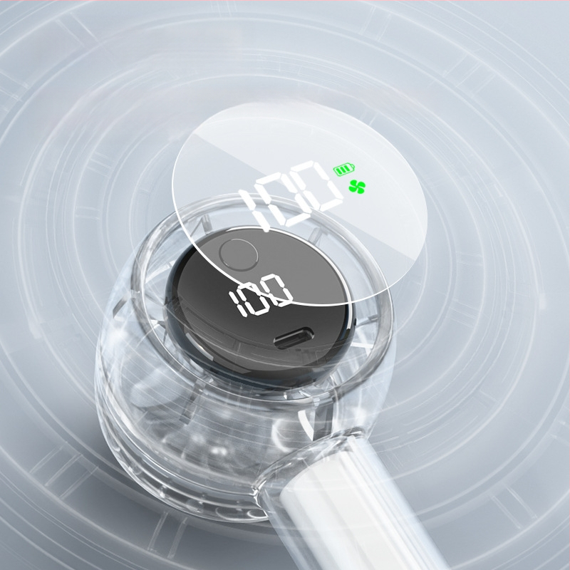 Нов 100-скоростен цифров дисплей, високоскоростен ръчен вентилатор за външен преносим универсален USB вентилатор, мини зареждане, малък въздушен пистолет