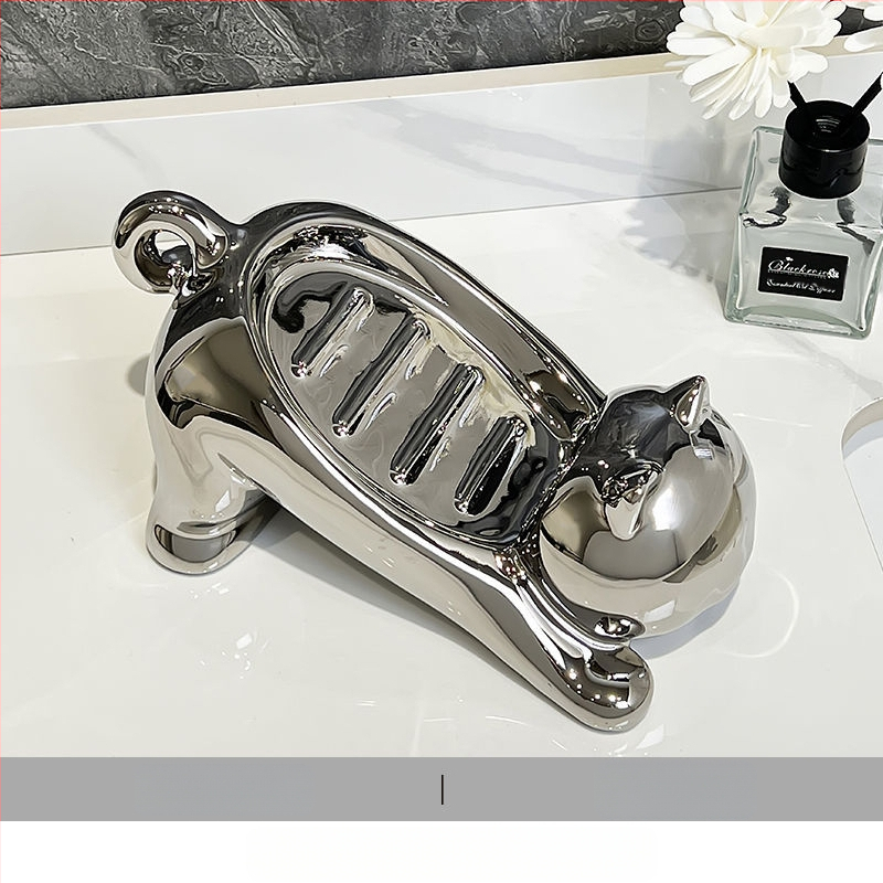 Kanalizacijos muilo dėžutė Buitinis neperforuojamas plovimo stalas Keraminė muilo dėžutė Tualetinis muilo laikymo stovas