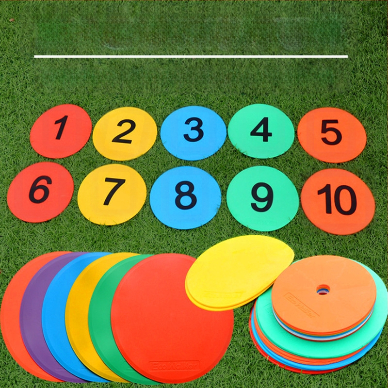 Futbola treniņa plakana zīme, disks, diska logotips, diska zīme, diska treniņa šķērslis, apaļa mute, tenisa orientiera paliktnis