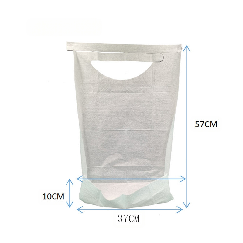 Ühekordselt kasutatav täiskasvanutele mõeldud rinnahoidja eakatele mõeldud toidutasku hooldus mittekootud põll rihmadega, veekindel ja saastumisvastane, laos olemas