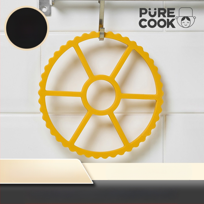 Pārrobežu Ziemeļvalstu stila riteņu tipa silikona siltumizolācijas paklājiņš mājsaimniecības virtuvei, augstas temperatūras izturīgs ēdamgalda šķīvju paklājiņš, pretslīdes paklājiņš, sabiezināts