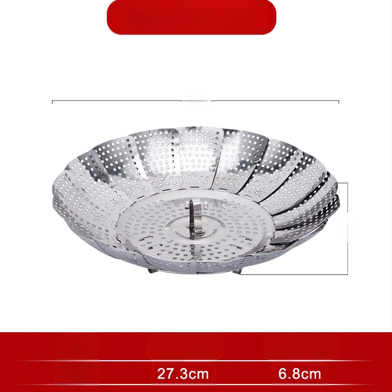 Sabiezināts nerūsējošā tērauda tvaikoņa statīvs, saliekams tvaikonis, trauku tvaikonis ar tvaikoņa režģi, augļu grozs, mājsaimniecības tvaikonis, virtuves uzglabāšanas rūpnīca