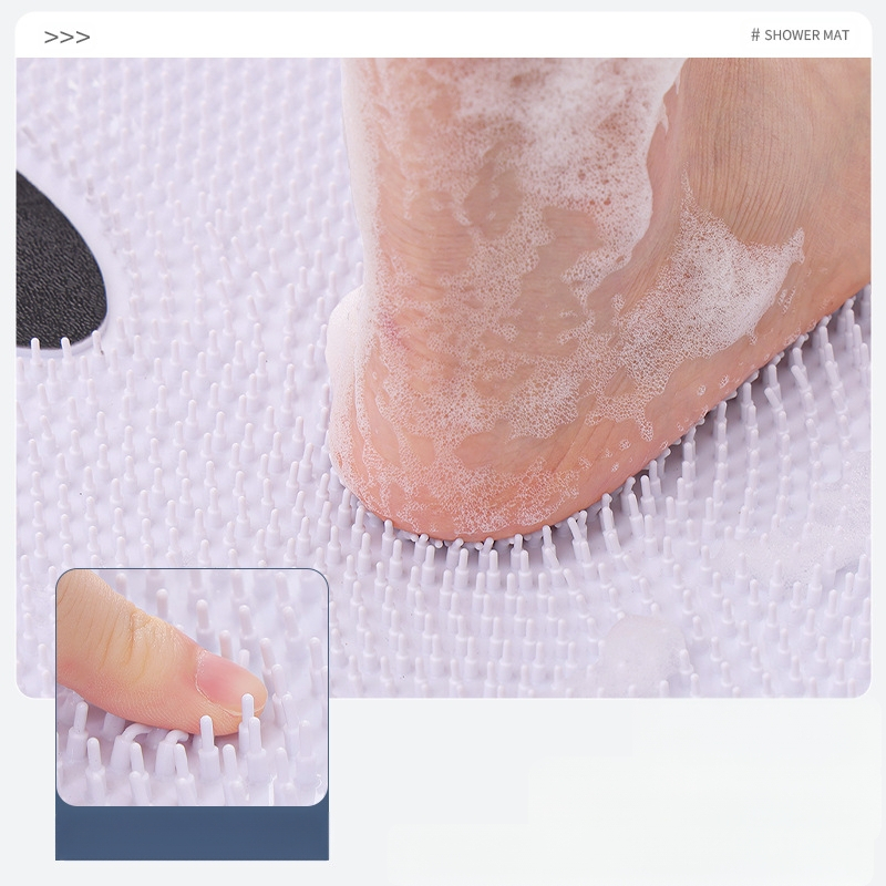 Vonios kambario neslystantis kilimėlis dušo kambariui, pėdų trynimas, negyvos odos masažas, pėdų kilimėlis buitiniam vonios kambario maudymosi siurbimo puodelio grindų kilimėliui