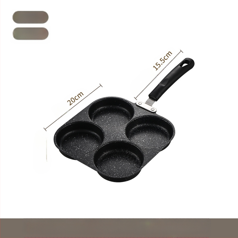 Tarpvalstybiniai sprogimai, sutirštinti keturių skylučių meilės omleto neprideganti keptuvė, universali kiaušinių mėsainių omleto keptuvė, sandėlyje, didmeninė prekyba