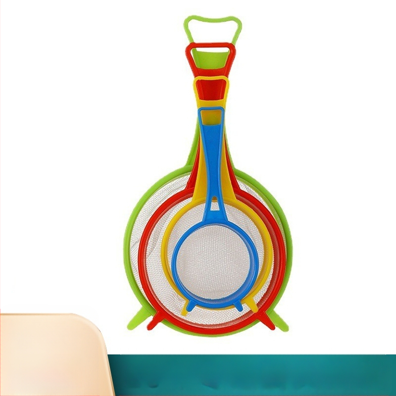 Naujas plastikinis miltų sietų rinkinys virtuvei, buitinio cukraus miltelių sietas, kietųjų ir skystųjų medžiagų atskyrimo filtras, karšto puodo sietelis, didmeninė prekyba