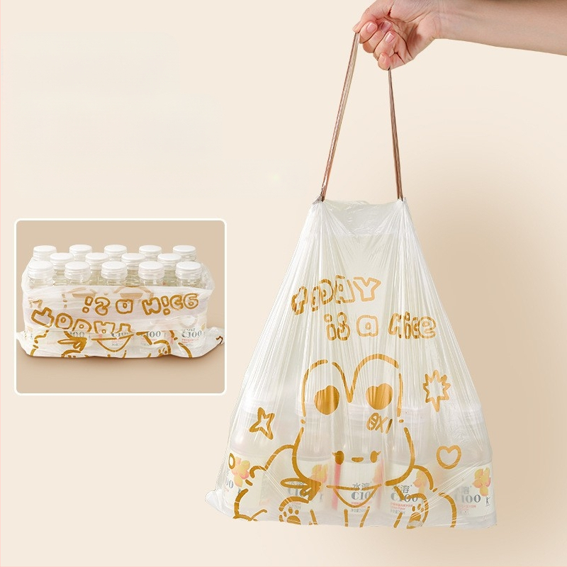 Mielas animacinis filmas, spalvotai spausdintas triušio raišteliu, automatinis, nešiojamas, sutirštintas šiukšlių maišas namams ir virtuvei