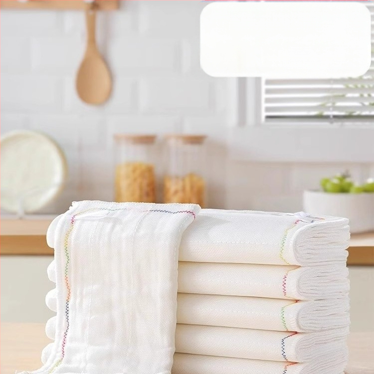 Vikerkaarevärvi õline nõudepesulapp Mitmekihiline puuvillane lõng Paksendatud puuvillane imav nõudepesulapp Õlivaba nõudepesulapp Kööginõudepesulapp