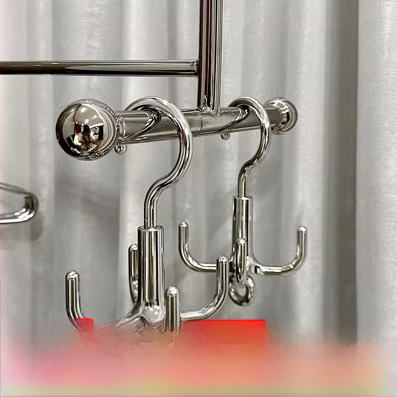 Keturių nagų pasukamas kabliukas, pakabinamas krepšys, kepurės diržas, drabužių spinta, daugiafunkcis pakabukas be perforatorių