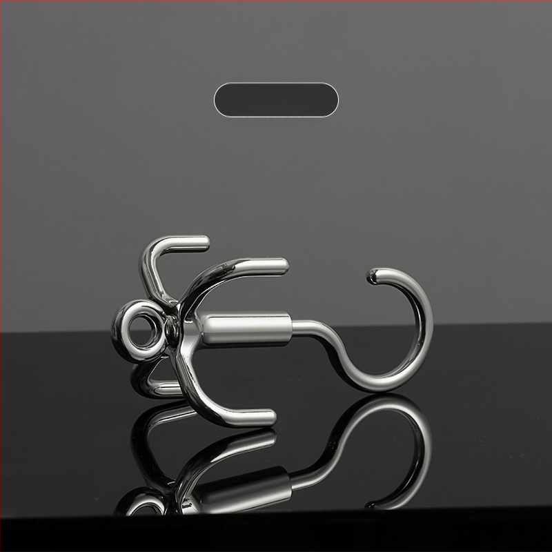 Keturių nagų pasukamas kabliukas, pakabinamas krepšys, kepurės diržas, drabužių spinta, daugiafunkcis pakabukas be perforatorių