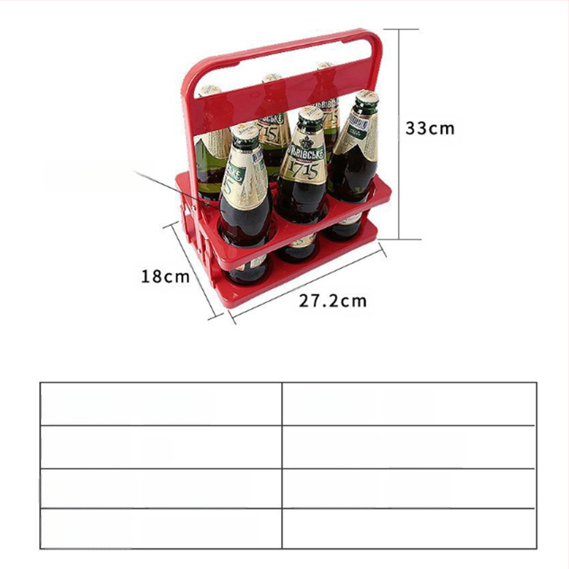 Kokkupandav veinipudeli riiul kuuele, kokkupandav plastmassist õllekorv, kokkupandav joogiriiul, õlleriiul, kaasaskantav 6 pudelile