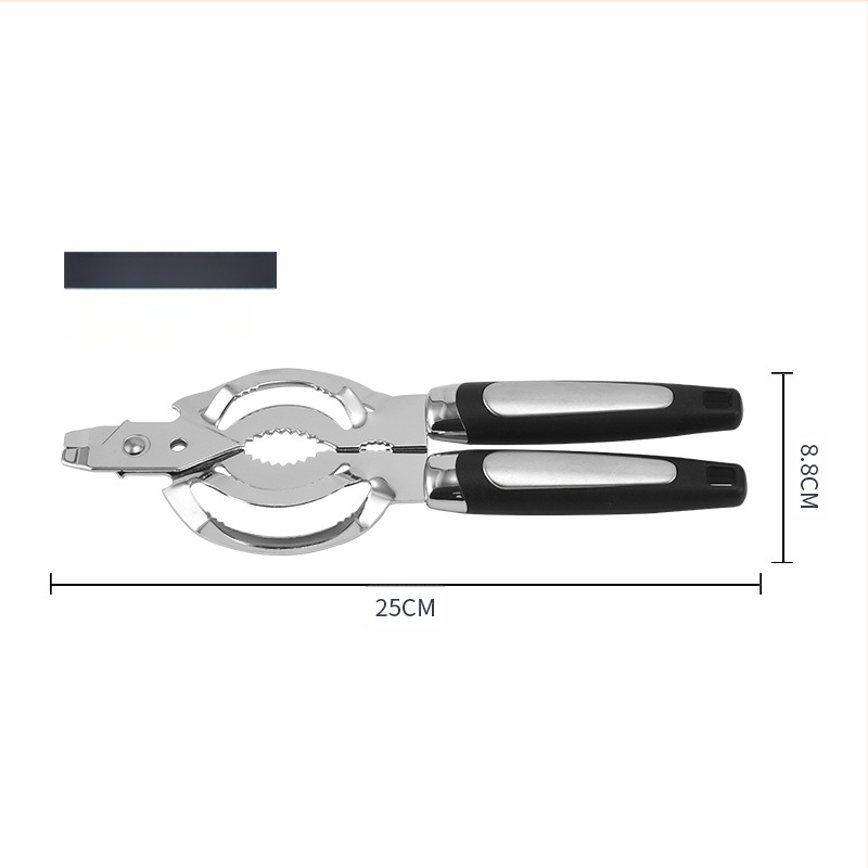 Didmeninė prekyba nerūdijančio plieno daugiafunkciniu butelių atidarytuvu, skardinių atidarytuvo artefaktu, neslystančiu, pasukamu butelio kamšteliu