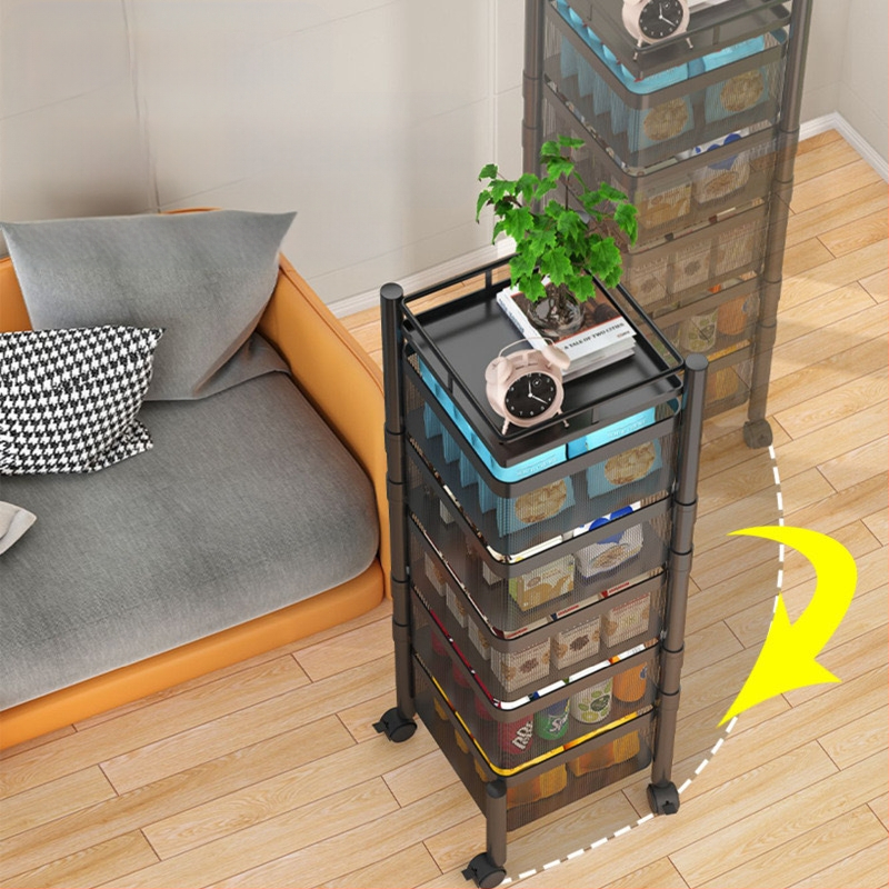 Stalak za pohranu grickalica Stalak za pohranu grickalica Ormarić za pohranu Kolica Rotirajuća kutija za pohranu Višeslojna Voće za dnevnu sobu