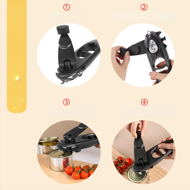 Aštuoni viename skardinių atidarytuvas, tarpvalstybinis mineralinio vandens alaus dangtelio atidarymas, virtuvės reikmenys, rankinis purtymas, daugiafunkcis skardinių butelių atidarytuvas